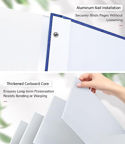 Artfeel Photo Album Self Adhesive Scrapbook Album for 3x5 4x6 5x7 8x10 Pictures,120 Pages Linen Cover with Display Window DIY Photo Book,Ideal Gifts for Family Travel Wedding Baby