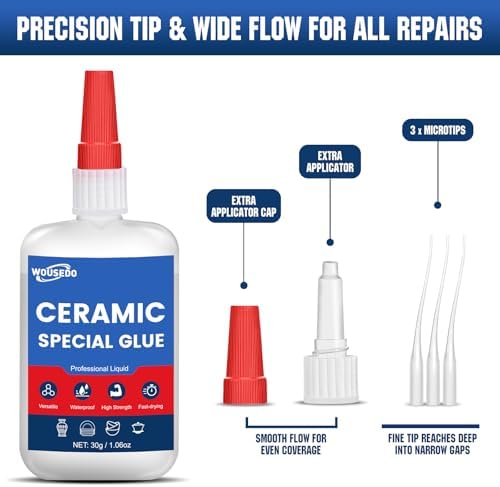 30g Ceramic Glue for Pottery, Waterproof & High-Strength Instant Adhesive