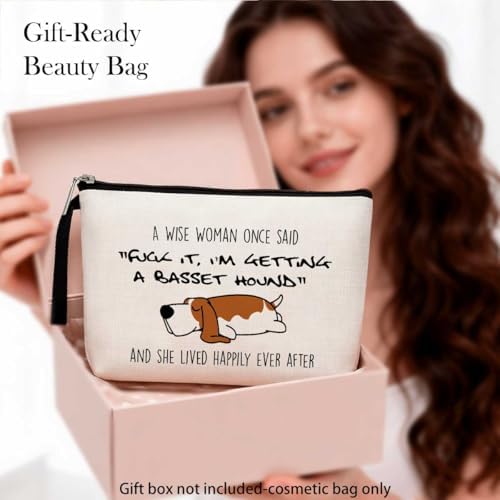 Basset Hound Gifts Makeup Bag, Dog Gifts for Dog Lovers for Women Friend