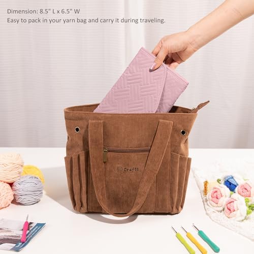 MYBAGZING Crochet Hook Case - Foldable Organizer - Knitting & Crochet Supplies Accessory