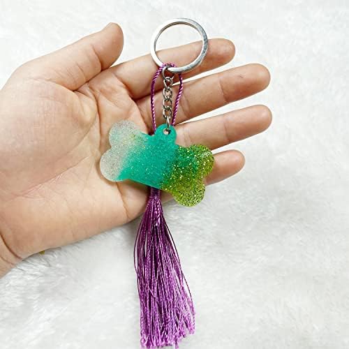 3pc Dog Bones for Pet Dog Tag Necklace Resin Crafting Silicone Mold Crafts Epoxy Resin Art Diy with 10PC Key Ring(DY0061+DY0061+DY0061)