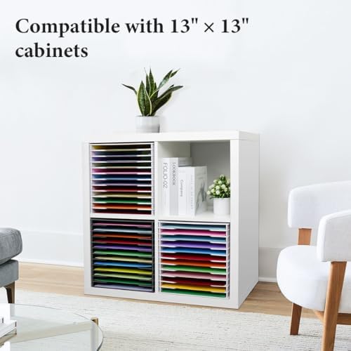 SANFURNEY 12 Slots Scrapbook Paper Organizer for Sizes 12" x 12"