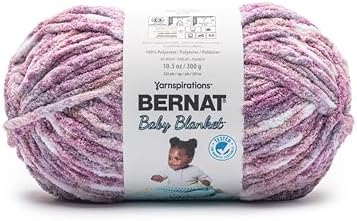 Bernat Baby Blanket Yarn for Crocheting Soft, Lavender Fields
