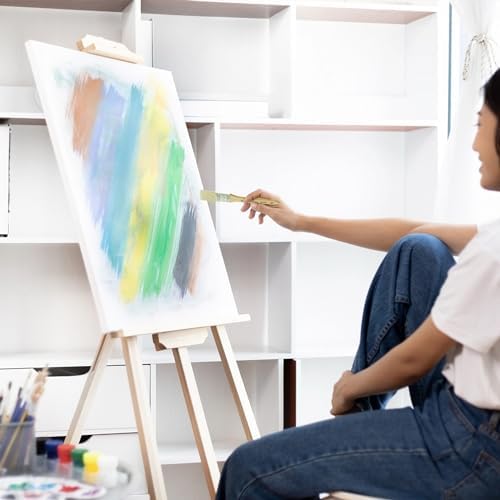 XDT#2827 Hake Artist Paint Brush 3 Piece Set, Hog Bristle Paint Brush for Acrylic Painting, Flat Brushes for Art, Wall and Craft Painting, Acrylic Oil Watercolor