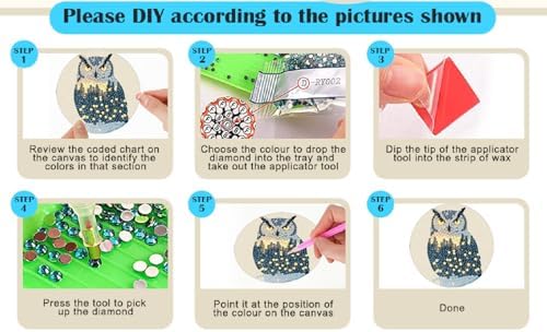 NEGEKFKX 8 Pcs Diamond Art Painting Coasters Kits,Animal Landscape Coaster with Holder for Adults, Non-Slip DIY Dot Paint Craft Kits,5D Full Drill DIY Diamond Dot Gem Art Kit Home Decor Arts Craft