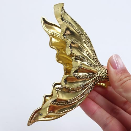 Vintage Crocodile Head Journal Clip - 3.4 Inch Heavy Duty Alligator Metal Book Clip Pin, Solid Decorative Bookmark Paper Organizer Notebook Holder Planner for Home Office Desk