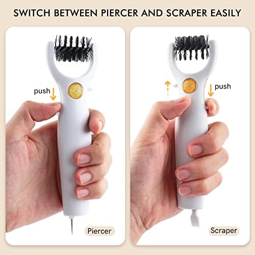Craft 3 in 1 Multipurpose Craft Tool Set, Die Brush, 3-in-1 Weeding Tool, Brush, Scrape, Pierce, Embossing and Die Cutting Accessory, Retractable Design, DIY Scrapbooking Supplies Die Paper Remover