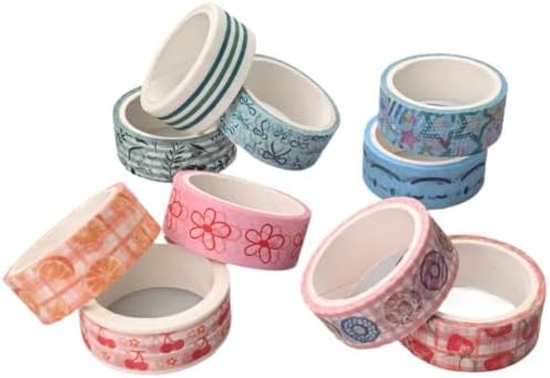Washi Tape Set 10 Rolls - Colorful Theme Washi Tape