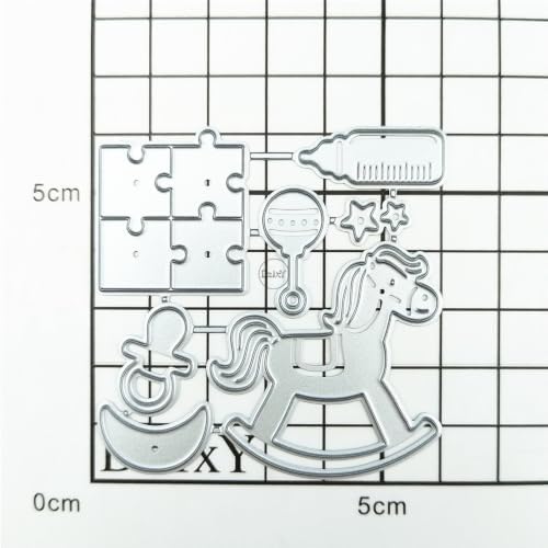 Rocking Horse Bottle Metal Cutting Dies for Card Making