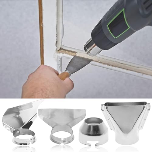 4 Pcs Heat Gun Nozzles Kit Stainless Steel Heat-Resistant Nozzle