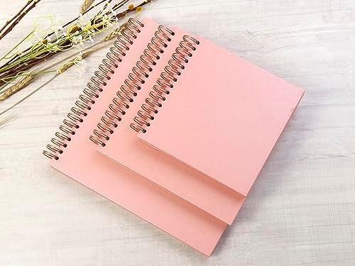potricher 12 x 12 Inch Large DIY Scrapbook Photo Album 80 Pages, Pink | Thick Kraft Paper Scrap Book Photo Albums, Memory Book for Wedding, Anniversary, Baby, Family, Travel, DIY Projects