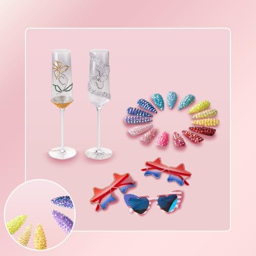 42 Colors Rhinestone Kit, 42000pcs Flatback Gems for DIY Bedazzling Crafts