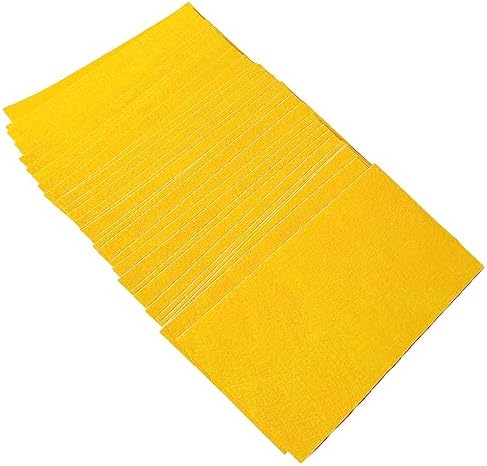 Jtnohx Self Adhesive Felt Sheets Adhesive Backed Felt Fabric Yellow 33Pcs