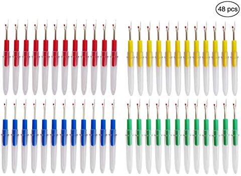 Ouyatoyu 48pcs Colorful Seam Ripper Seam Rippers for Sewing Tool Handy Stitch Ripper Hem Ripper Sewing Stitches Sewing Tools for Opening Removing Seams and Hems
