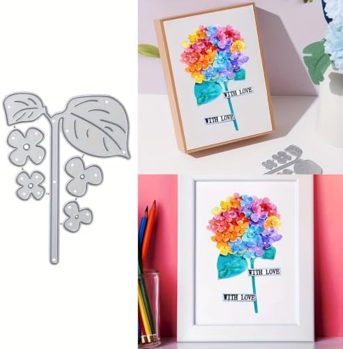 Flowers Metal Cutting Die for Scrapbooking - Cut Stencils for DIY Scrapbook Photo Album Decorative Paper Card, Card Making Supplies, Stencils & Crafting Die Cut (Flower Leaves 3.6 x 2.7 in)