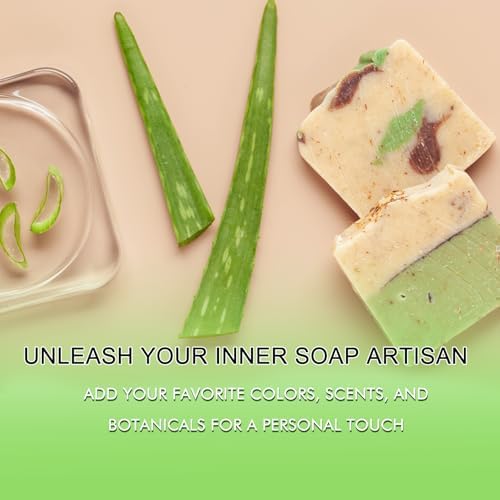 EDSRDRUS 15 Ounces Glycerin Soap Base - Scented Melt and Pour Soap Base for DIY Crafting, Easy to Cut, Vegan and Natural, Moisturizing and Gentle on Skin, Perfect for Soap Making Supplies (Aloe Vera)