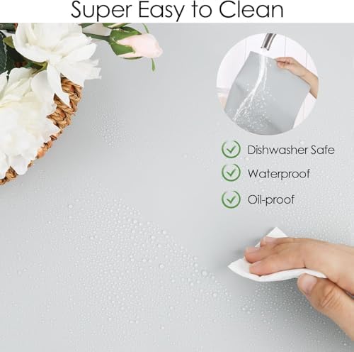 Extra Large Silicone Mat, 31.5x16.9 Inch Heat Resistant Mat for Kitchen Counter, Non-Stick Silicone Baking Mat for Dough and Pastry, Thick Silicone Pad Countertop Protector, Gray