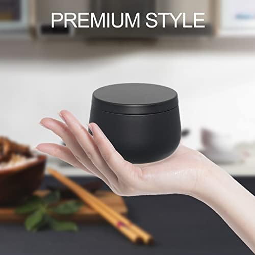8oz Candle Tins 24 Pieces,Candle Jars Candle Containers with Lids, 8 oz, for Candles Making, Arts & Crafts, Storage, and Gifts (BLACK 12PCS+GOLD 12PCS)