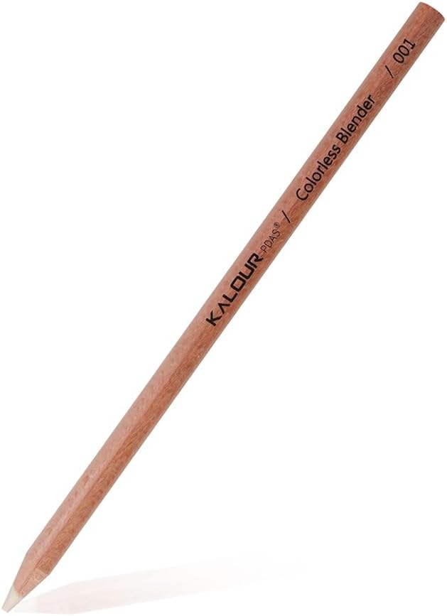 KALOUR Colorless Blender and Burnisher Pencils Set,Non-pigmented, Wax Based Pencil,perfect for Blending Softening Edges,ideal for Colored Pencils,Art Supplies for Artists Beginners(6 Pencils Total)