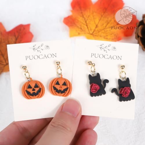 Puocaon Small Halloween Polymer Clay Cutters for Jewelry Earrings Making
