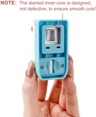 Mini Stamp Punch, 0.6 X 0.5 Inch StampShaped Paper Punch, Mini Stamp Cutter, Lever Craft Stamps Hole Punches, Postage Stamps Puncher, Paper Punches for Crafting Card Making DIY Scrapbooking Journaling