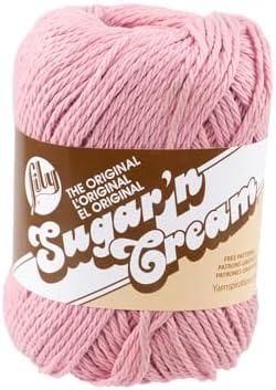 Craft County 100% Cotton Yarn Medium (Size 4) – Weaving, Knitting, and Crochet – Rose Pink (120 Yards)