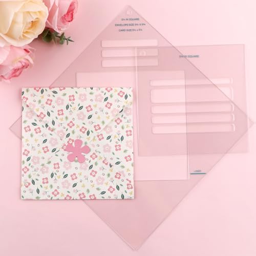 17pcs/Set Envelope Maker Guide Set Envelope Tear Templates All-in-One Envelope Making Tools for Card Making Envelope Makers Crafting Supplies