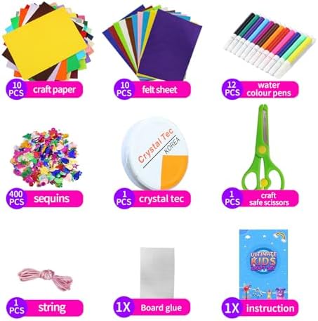 Itopstar 3000+ Kids Arts and Crafts Supplies for Kids Ultimate Crafting Supply Set in Portable 3 Layered Plastic Art Box Hobby Craft Set for Creative Projects (Ages 8+)