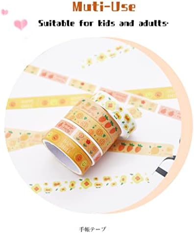 Vintage Washi Tape Set, 20 Rolls with 4 Color Holiday Washi Tape Kawaii for Bullet Journaling, Floral and Fruit 10mm Wide Art Tape for DIY Craft Scrapbooking Gift Wrapping