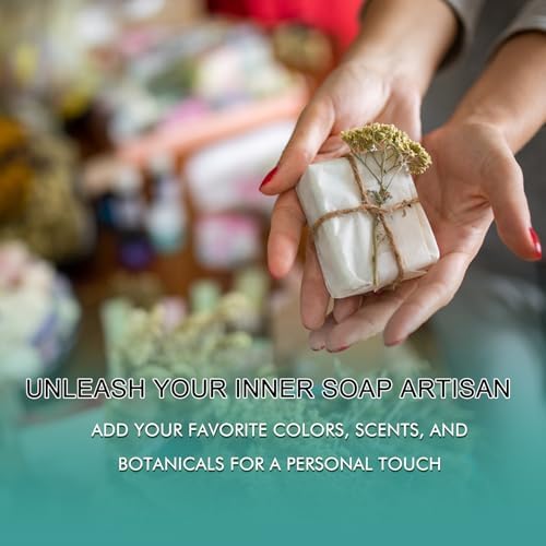 15 Ounces Glycerin Soap Base - Unscented Melt and Pour Soap Base for DIY Crafting, Easy to Cut, Vegan and Natural, Moisturizing and Gentle on Skin, Perfect for Soap Making Supplies (Transparent)
