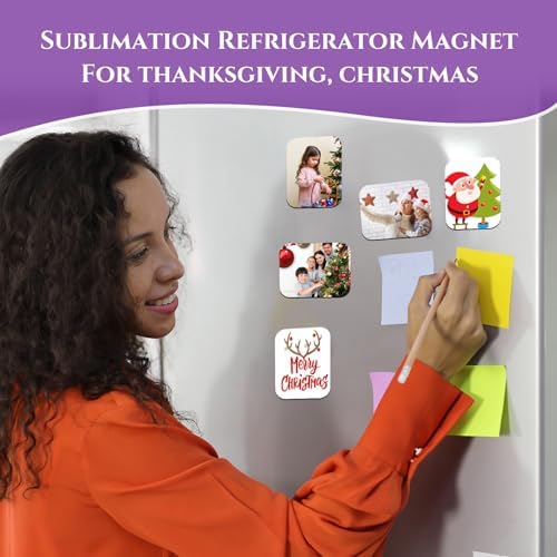Xuhal 96 Pack Thick Sublimation Magnet Blank Bulk Refrigerator Magnet