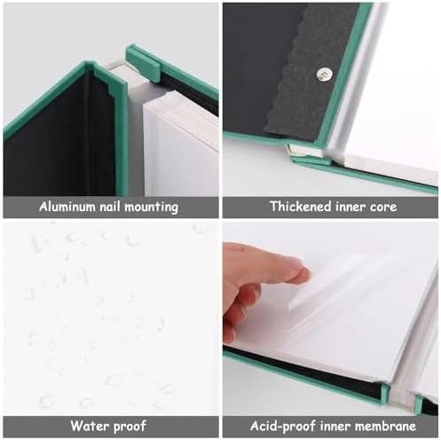 Zesthouse Photo Album Self Adhesive Pages, 60 Pages Magnetic Scrapbook Albums with Sticky Page, Photos Album Holds 8x10 & 5X7 & 4x6 & 6x8 & 3x5, Large Picture Book Ideal Gift for Family Wedding Baby