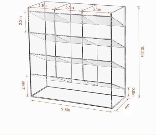 BEYGORM Acrylic Vertical Marker Organizer for 150 Markers, Desk Orgaizer
