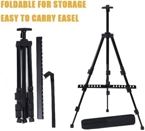 MXG Aluminum Art Easel,Professional Black Display Easel for Painting&Sign