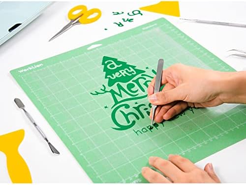 WORKLION Standard Cutting Mat Compatible With Cricut,6 Pack | 12''x12'' Cutting Mat Compatible With Explore One/Air/Air 2/Maker, Adhesive Mat Vinyl Mat, Replacement Accessories