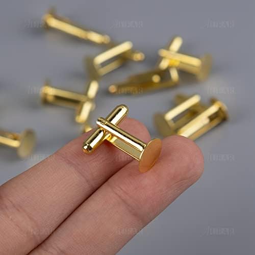 AUEAR, Metal Cufflinks Cuff Button Blank Cabochons Tray Bezel Cufflink Blanks Setting for Jewelry Making DIY Crafts