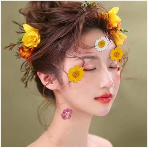 30Pcs Dried Pressed Flowers Bulk Dried Flowers for Crafts, Dry Flowers for Resin Molds DIY Scrapbooking Candle Jewellery Making (Pink)