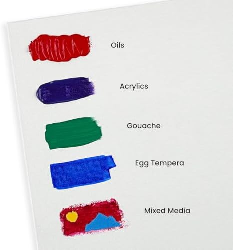 Creative Mark Cotton Canvas Panels 3x6" - 12 Pack - Professional Quality Fine Weave Acrylic Primed Artist Canvas Boards for Painting, Acrylics, Studios, & More