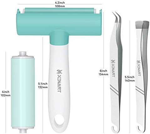 Xinart Brayer Rollers & Mat Remover Tool Set for Fabric Crafting, Reusable Sticky Lint Rollers Tool for Clothes/T-Shirts Heat Transfer Projects