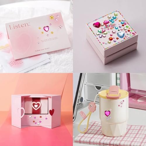 2774PCS Gem Stickers, Self Adhesive Gems for Crafts, Acrylic Bling Heart Sticker, Jewel Stickers Crafts self Adhesive, Assorted Shapes Jewels Rhinestones Sticker, Craft Supplies for Kids