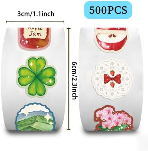 500Pcs Cute Cartoon Stickers for Scrapbooking & Journaling