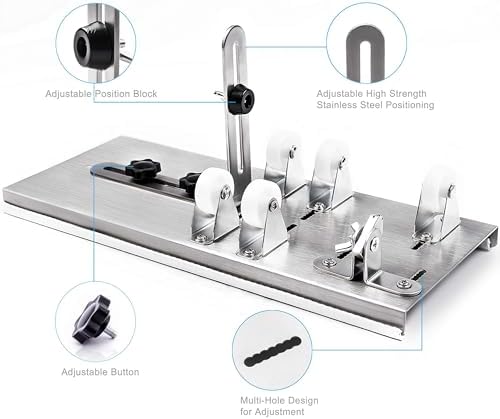 Glass Bottle Cutter, Upgraded Bottle Cutting Tool Kit for Round Bottles | 5-Wheel Bottle Stability, Adjustable Cutting Position, Spare Blade, Complete DIY Glass Cutting Kit for Round Bottles