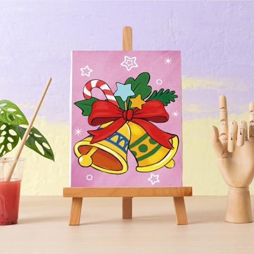 Louise Maelys Christmas Pre Drawn Canvas to Paint for Kids