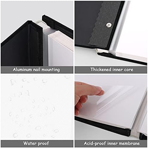 Zesthouse Large 18In Photo Album Self Adhesive 60 Pages, Scrapbook Albums with Sticky Page Holds 10x12 & 8x10 & 5X7 & 4x6 Pictures, DIY Photo Book Ideal Gift for Family Wedding Baby