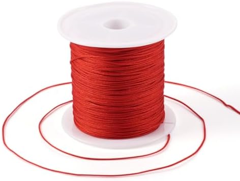 6 Rolls Nylon Cord Bracelets String 0.6mm 0.8mm Nylon Beading Thread 3 Colors Braided Chinese Knotting Cord for Macrame Friendship Bracelets Jewelry Making DIY Crafts