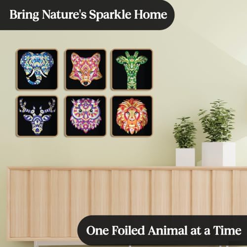 Unwynd Foil/Paint by Number Animals Art & Craft Kit,Fun Adults, Women,Teens