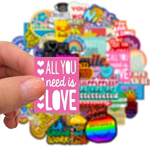 DothRayan 100PCS Inspirational Positive Affirmation Stickers, Motivational Stickers for Teens Adults Students Vinyl Decals for Water Bottles Laptop Skateboard