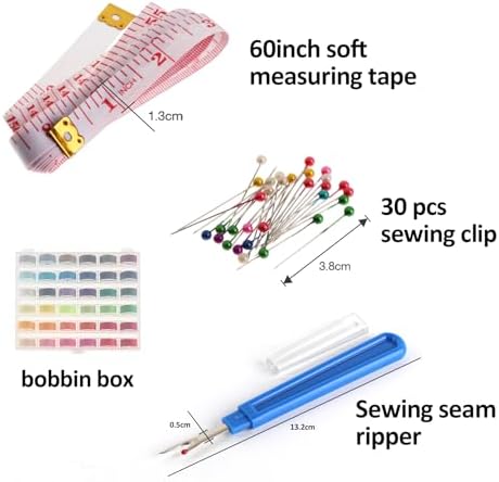 36 Assorted Colors Prewound Bobbin Thread Set with Storage Case