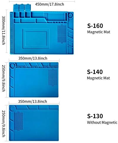 Kaisi S160 Soldering Mat Insulation Silicone Magnetic Repair Work Mat