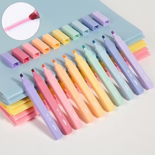 Mr. Pen- Aesthetic Highlighters No Bleed, 10 Pack, Assorted Colors | Chisel Tip, Cute Highlighters Assorted Colors for Journaling, Highlighting, Underlining, Fast Dry, Back to School Supplies
